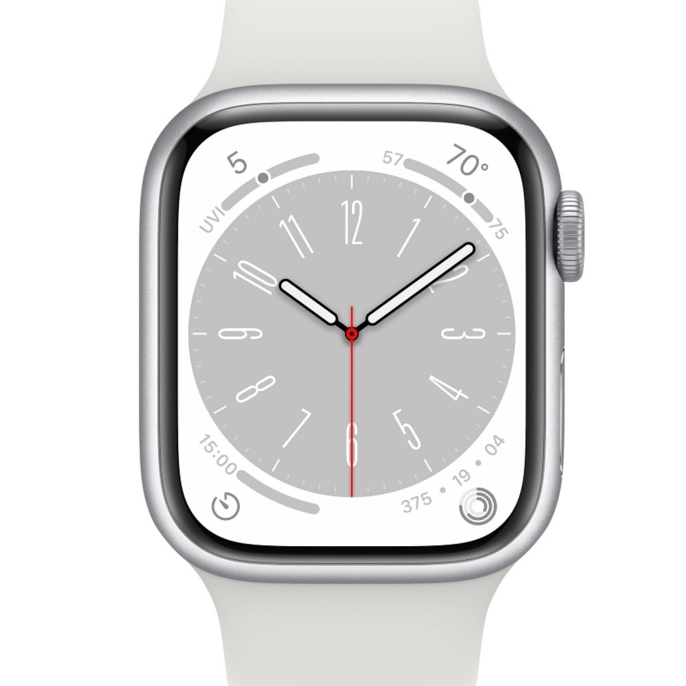 Apple Watch Series 8 GPS 41mm Starlight/Aluminum w Starlight Sports Band S/M.NWT